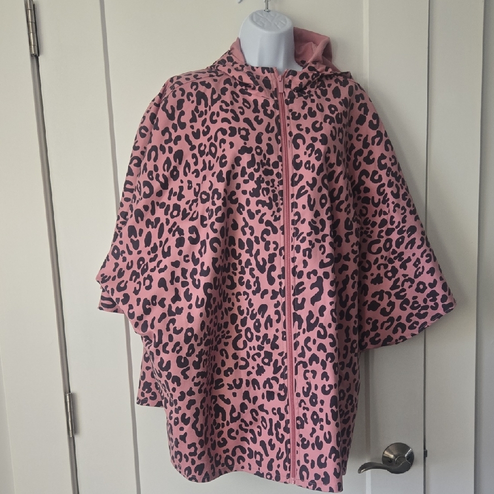 Pink Leopard Print Cape
